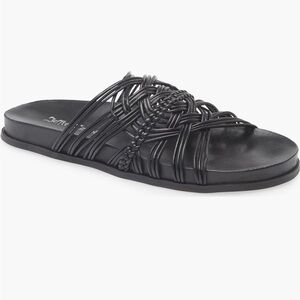 Jeffrey Campbell Intwined Slide Sandal in Black Size 6 NIB